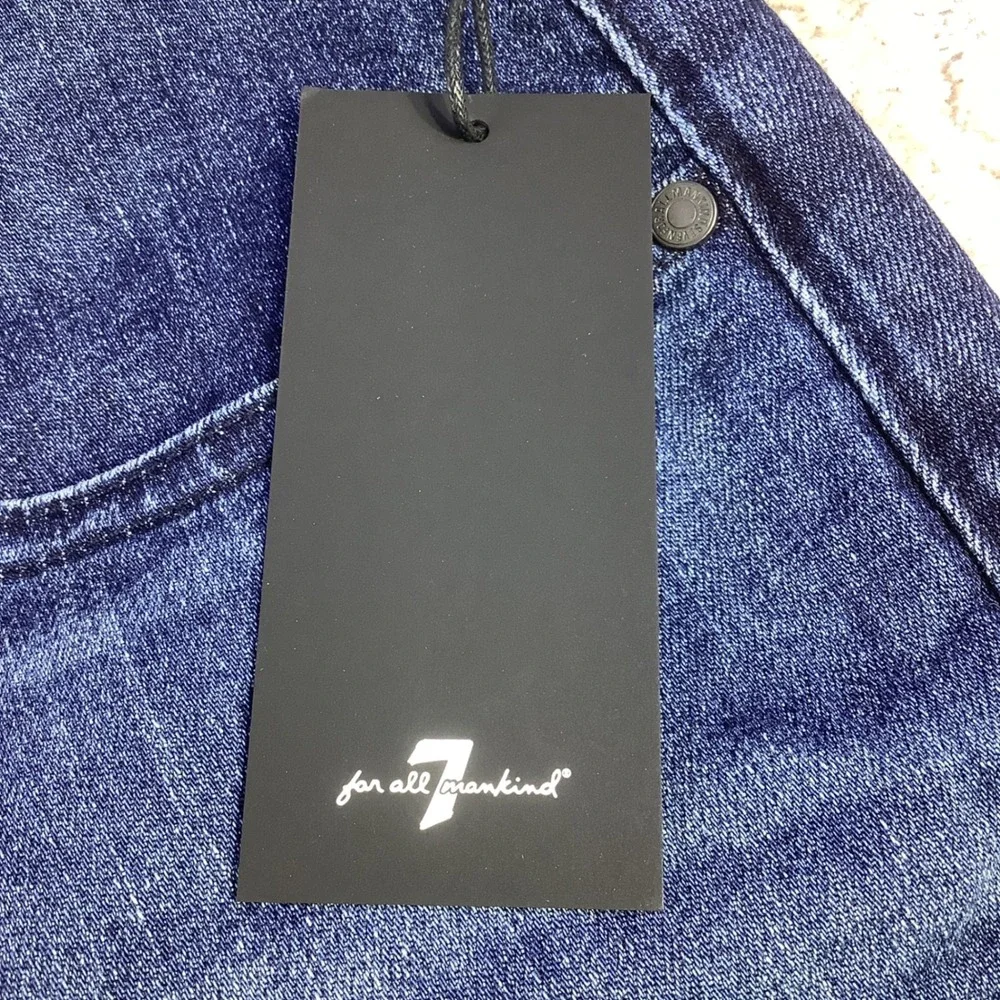 7 For All Mankind Mens The Straight Airweft Denim Jeans Blue Size 31 x 34 NWT